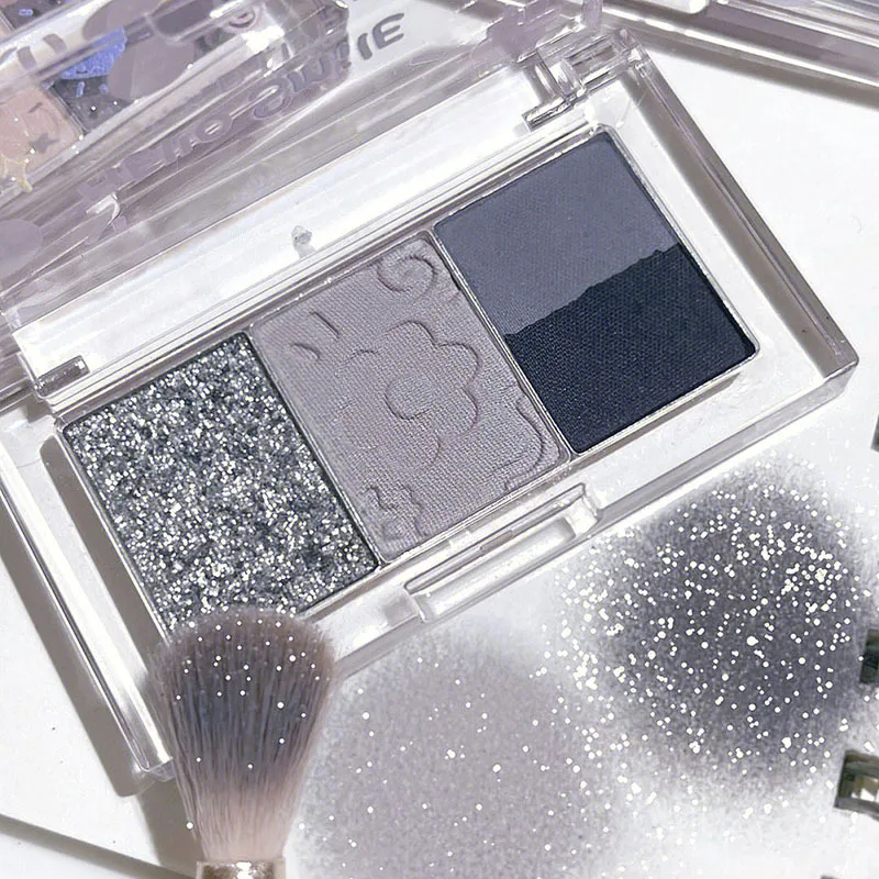 

4 цвета дымчатые тени для век матовые серые черные тени для век Палитра перламутровые молочный чай водостойкий металлический макияж для гла...