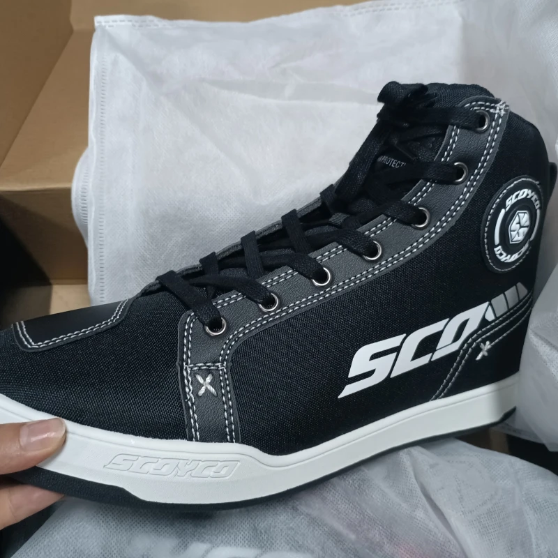 Новинка мотоциклетные ботинки SCOYCO для мужчин и женщин повседневная обувь