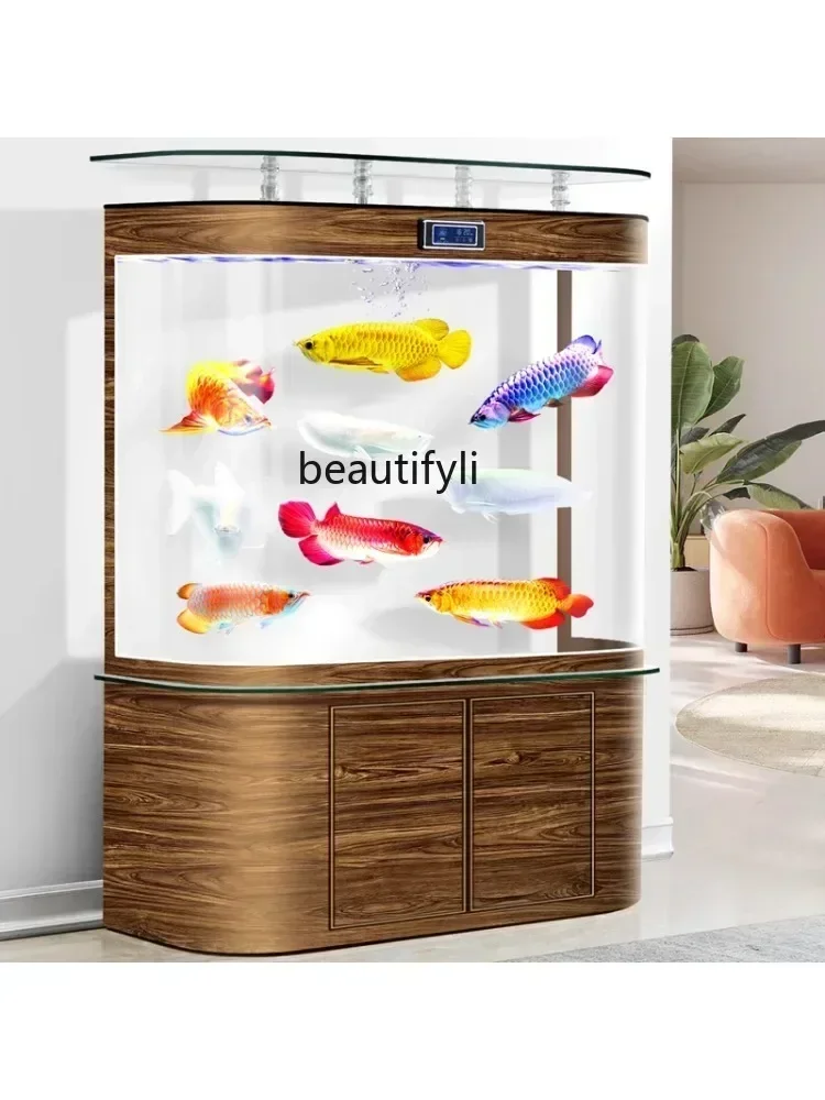 Filtr dolny Zbiornik na ryby Krajobraz Dom Salon Samoczynna cyrkulacja Ekologiczna kula rybna Szklana leniwa zmiana wody Akwarium
