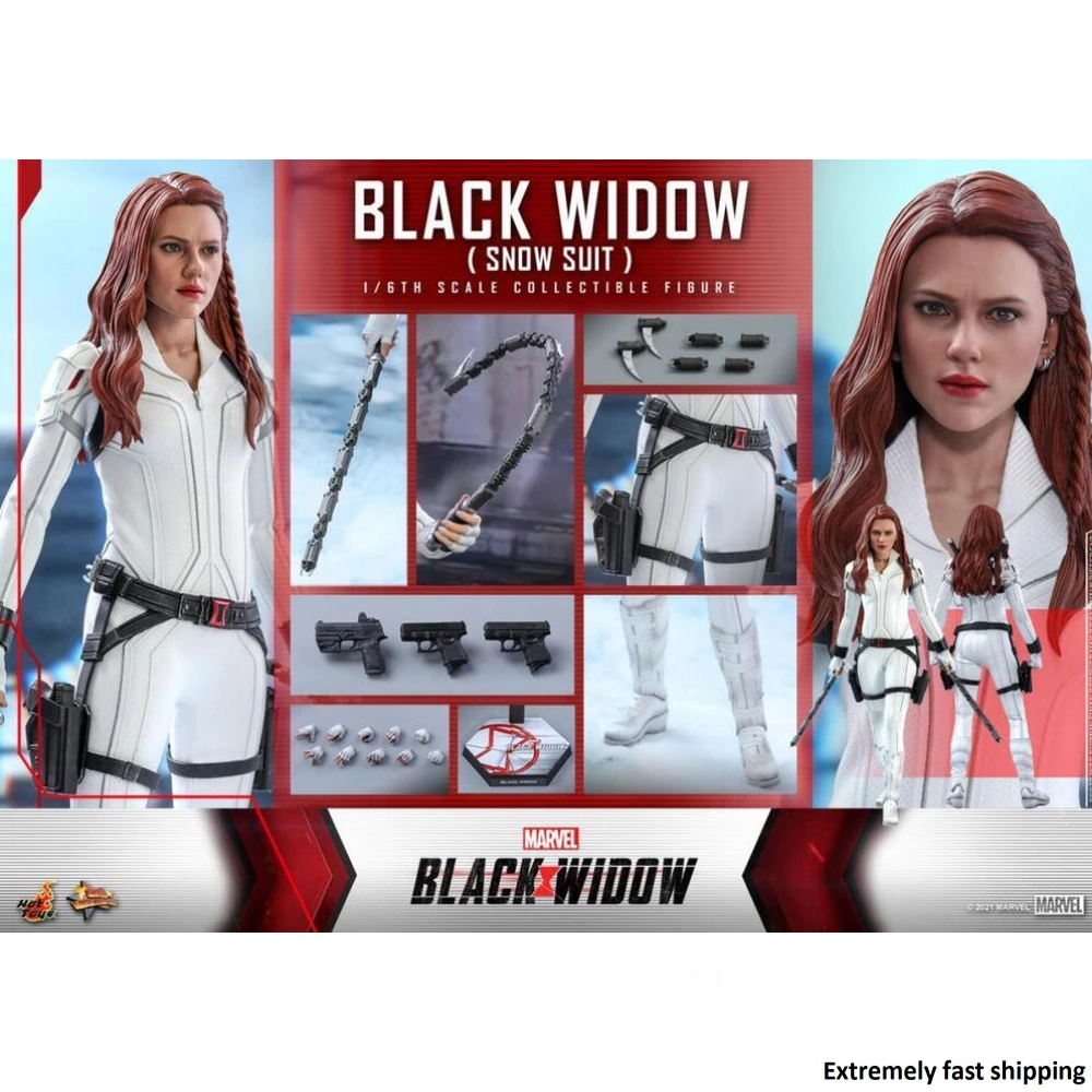 

In Stock HotToys MMS601 1/6 Black Widow Snow Suit Version General Distribution Collectible Marvel Action Figure Toys