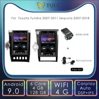 for toyota tundra 2007 2011 sequoia 2007 2018 android tesla style screen car radio multimedia navigation gps wifi 4g carplay
