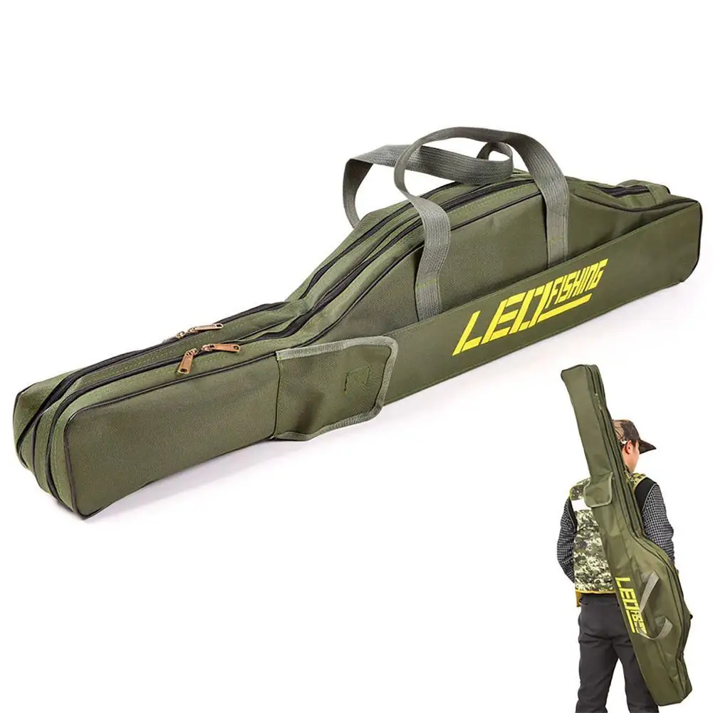 

YOUZI Fishing Rod Bag 420d Oxford Cloth Foldable Waterproof Portable Fishing Rod Reel Bag Fishing Tackle Storage Pouch