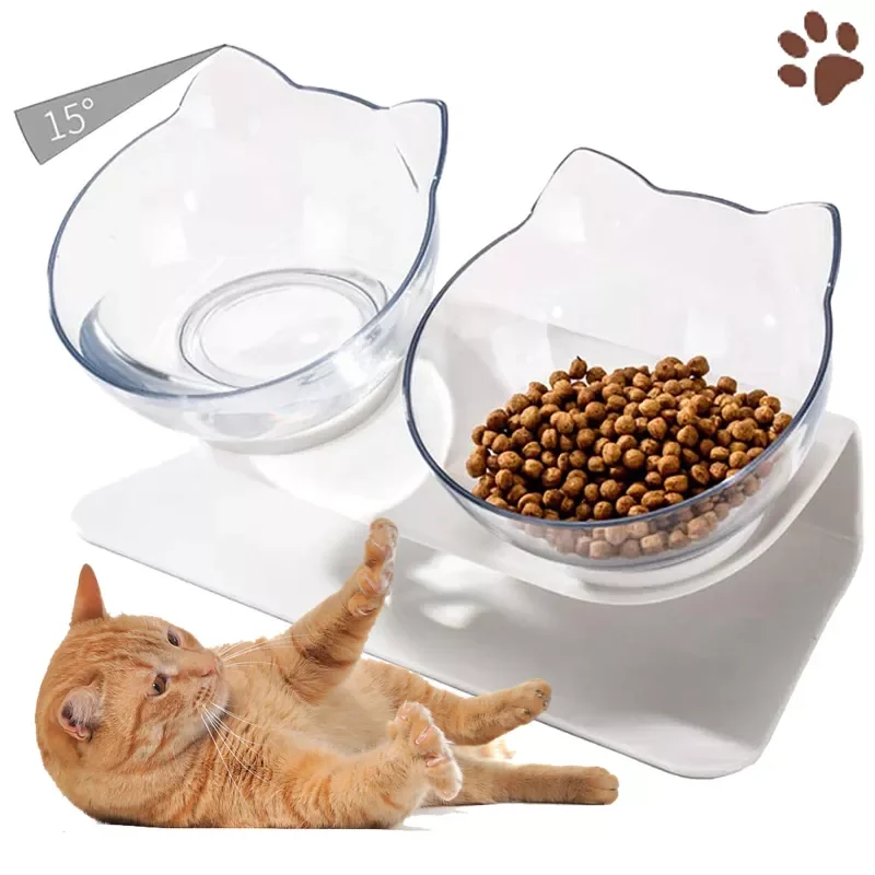 

2023NEW Pet Cat Bowl Dog Food Bowl with Stand Pet Bowl with Inclination Stand Cats Feeder Supplies Puppy Cat Food Bowl with Prot
