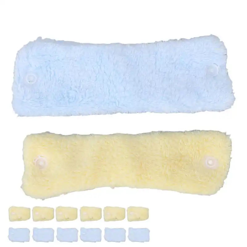 

12PCS Heatless Hair Curlers Coral Fleece Damage Free Lasting Reusable DIY Tool Bule Yellow for Sleeping Night Time Magic Hair