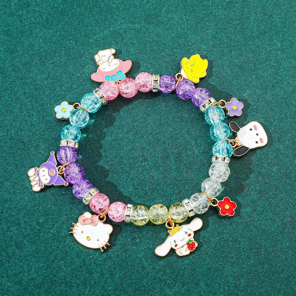 Новый браслет из бисера в стиле аниме Sanrio мультяшный Kuromi Melody корицы Hello Kitty для