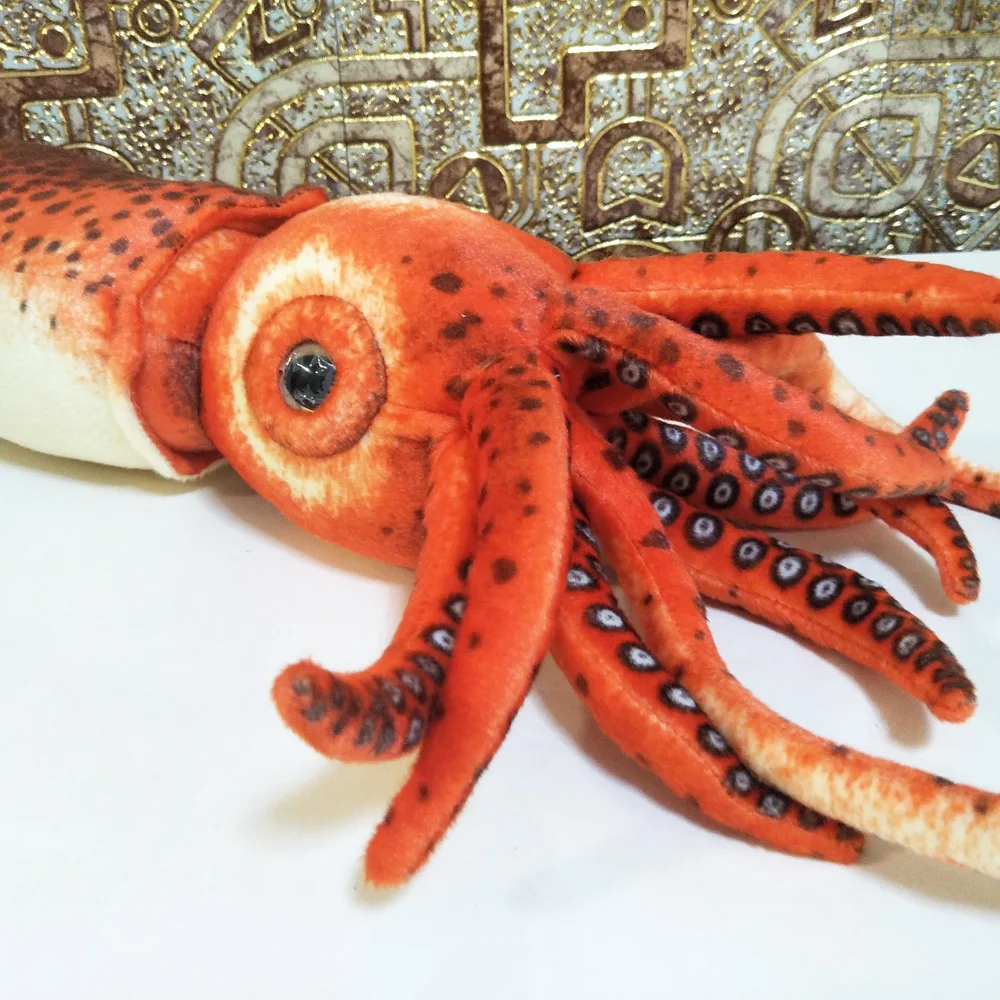 Кукла Красный Кальмар Детская Плюшевая Игрушка Подарок Морские Животные