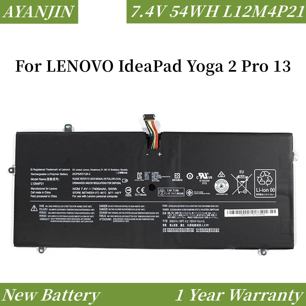 НОВЫЙ L12M4P21 L13S4P21 2ICP5/57/128-2 2CP5/57/123-2 7 4 В 54 Втч аккумулятор для ноутбука Lenovo IdeaPad Yoga 2 Pro