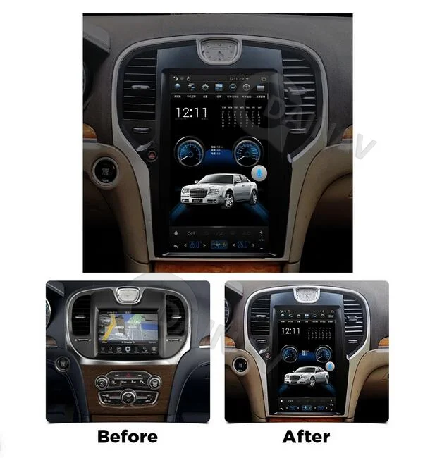 Автомагнитола на Android с вертикальным экраном 13 3 дюйма GPS-навигацией для Chrysler 300C