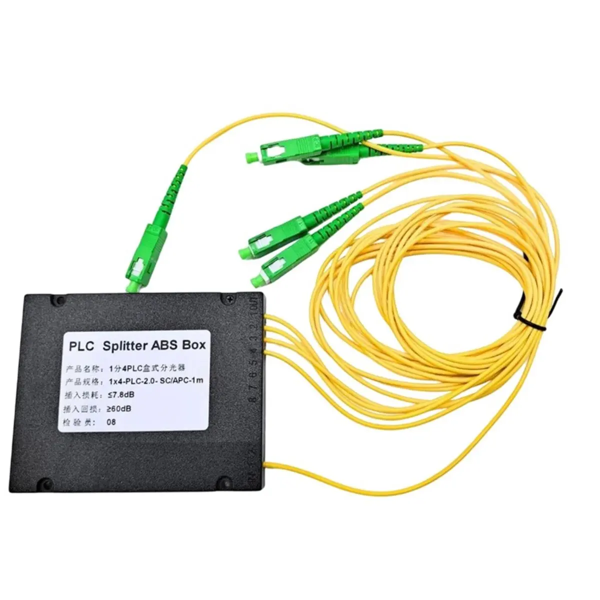 Фото Оптический разветвитель 1x4 SC/FTTH, оптический соединитель FBT, 1:4 SC, одномодовый, симплексный, PLC оптический сплиттер №2