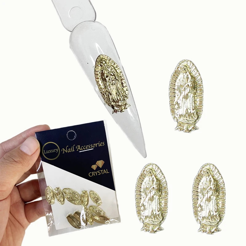 

10 шт., аксессуары для дизайна ногтей «Дева Мария»