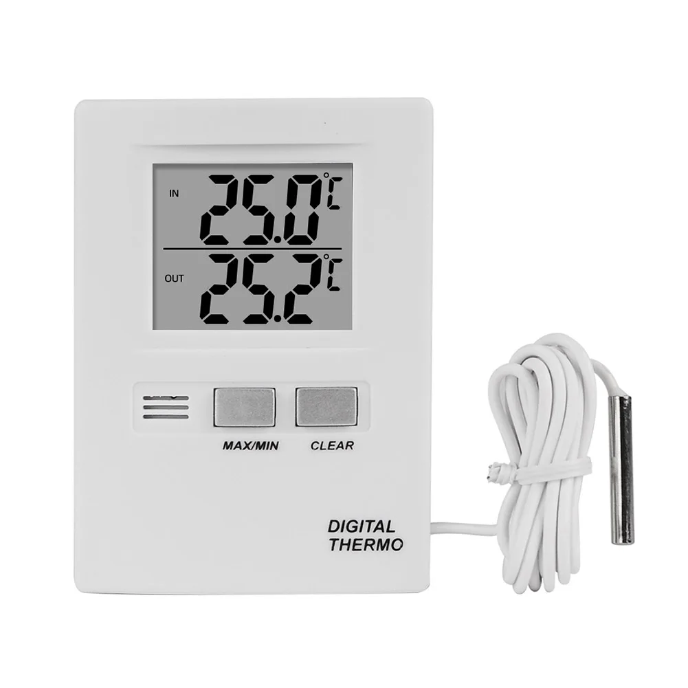 

Digital LCD Indoor Convenient Temperature Sensor Humidity Meter Outdoor Thermometer Hygrometer Gauge Weather Station For Home