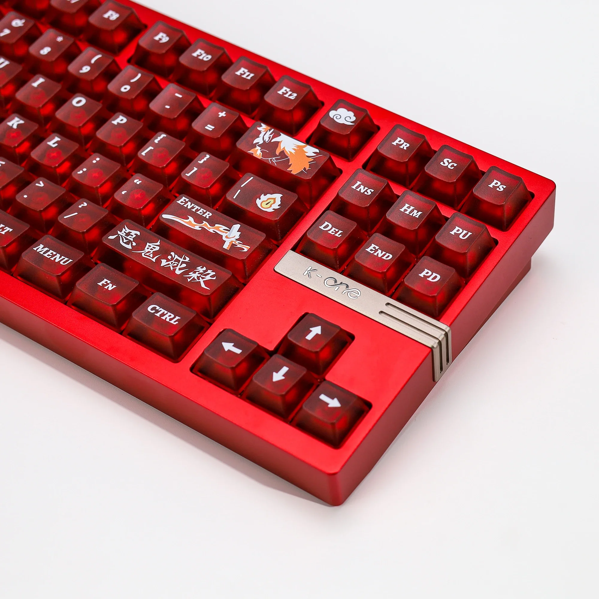 Фото KBDiy Cherry Profile Froyo Keycap Пользовательские красные полупрозрачные колпачки для механической клавиатуры 137 колпачков для клавиш Материал ПК УФ-принт aula F87 F108 F99 Pro ACE60 ACE68 RAINY75 AK74 gx87 crush80 r №3