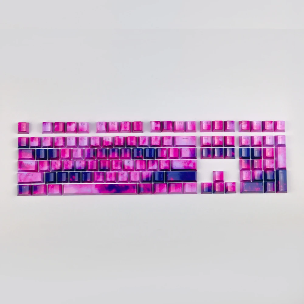 

Purple Cloudy Starry Sky Design Keycaps For Cherry Mx Gateron Kailh Box TTC Switch Mechanical Keyboard OEM Profile ABS Key Caps