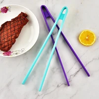 29cm silicone bread food tongs non slip serving barbecue clip long handle steak clamp home kitchen cooking tools accessories
