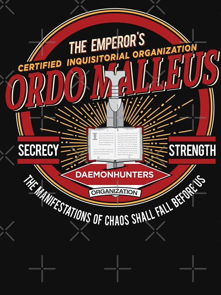 Классическая футболка Ordo Malleus сертифицированная инквизиционная организация