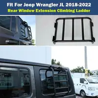 For Jeep Wrangler JL 18-22 Aluminum Black Rear Window Extension Climbing Ladder