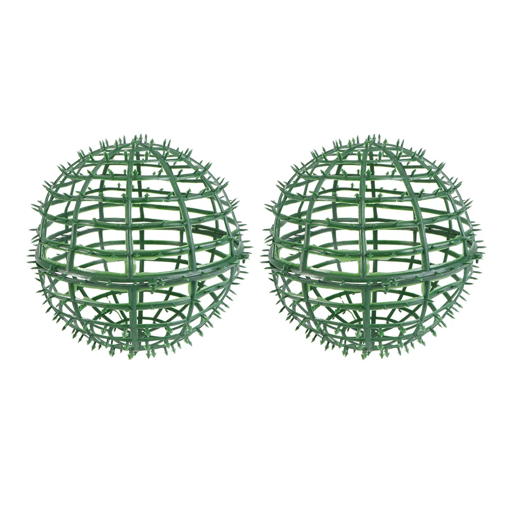 

Grass Balls Flower Support Ball Nursery Topiary Arrangement Cage Woodland Plant Decorative Frame Fake Round Ring Shelf Green