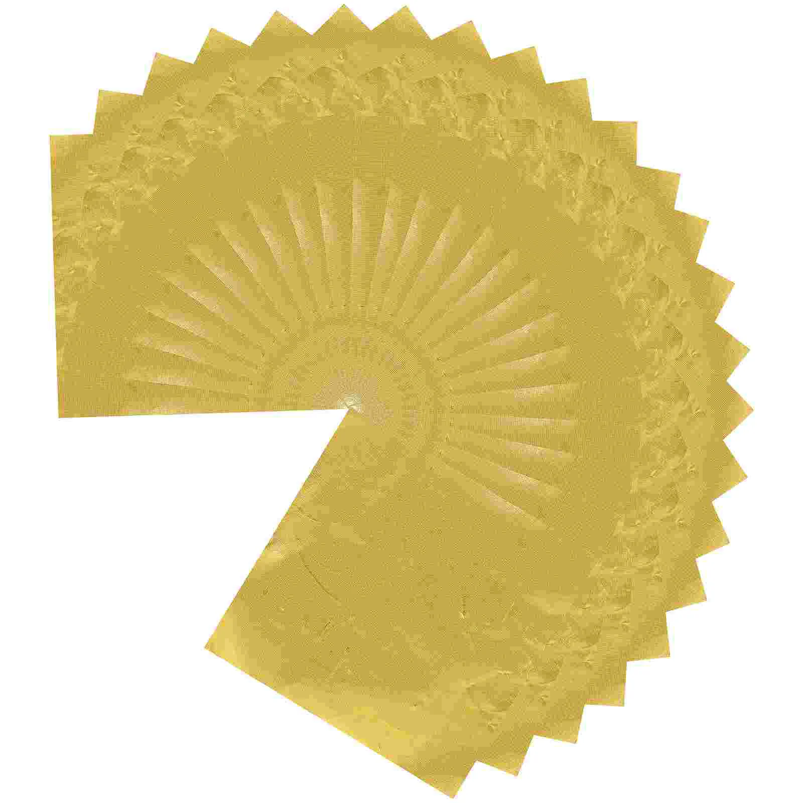 

100pcs Chocolate Candy Wrappers DIY Aluminium Foil Paper Chocolate Sweets Wrapping Papers Candy Tin Foil Wrappers Golden