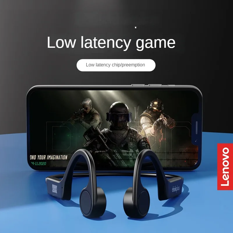 

2021 Lenovo X4 Bone Conduction Bluetooth Earphone Sport Running IPX5 Waterproof Wireless Headphone 150mAh Long Standby Headset