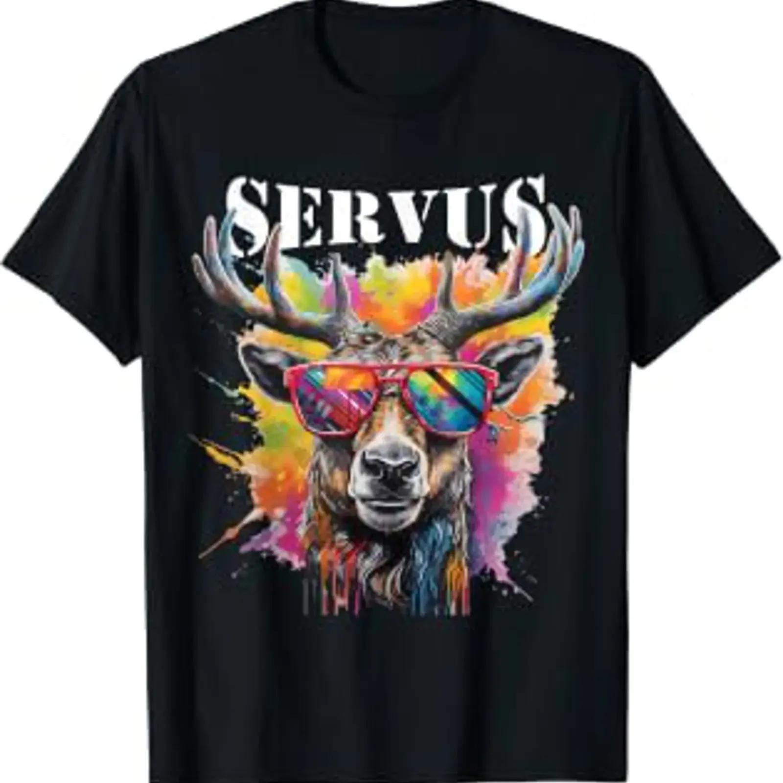Фото Футболка Servus Costume Stag Tyrol Bavaria, винтажная, с эффектом потертости, эластичная, модная уличная одежда, стильная, повседневная, мужская, дышащая, слегка растягивающаяся. №1