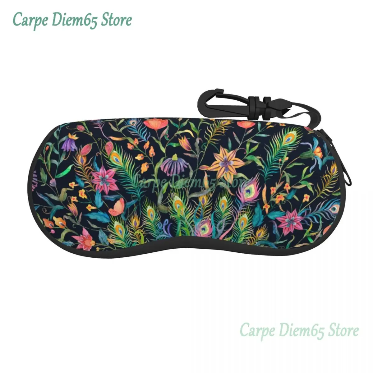 

Футляр для очков в стиле унисекс, портативный чехол для солнцезащитных очков для чтения, акварельный, с павлиньими хвостами