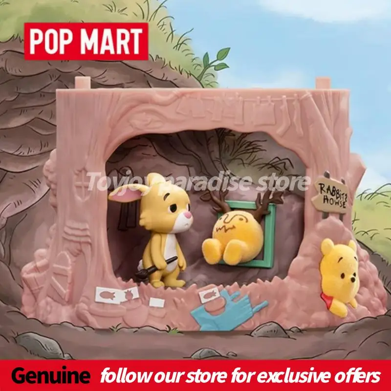 Оригинальная коллекционная аниме-фигурка Pop Mart Winnie The Pooh из серии «Домик на дереве: Театр» в слепой коробке, флокированная, для декора рабочего стола, подарки (art.: 3920db25ca043) - 3920db25ca043