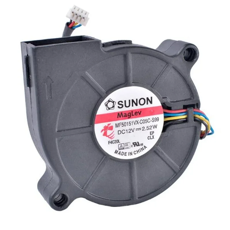 Фото JFG ForSUNON MF50151VX-C05C-S99 5 см 5015 12 В 2,52 Вт четырехпроводной вентилятор для проектора №2