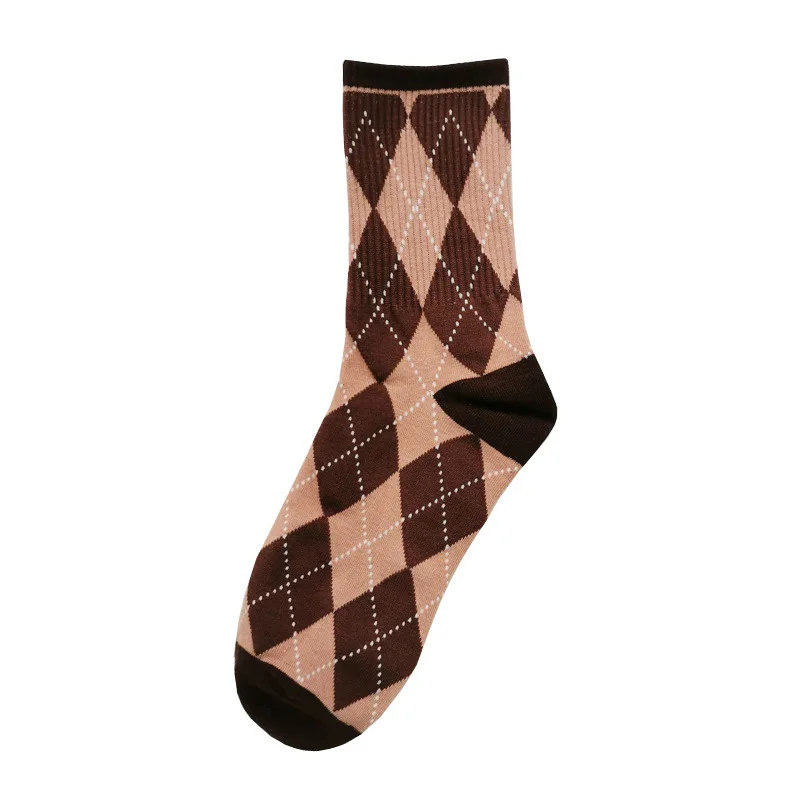 Cotton Women's Socks Wholesale Cotton Cartoon Mid-calf Cotton Wholesale Brown Bear Socks Ins Korean Version of the Japanese Plai