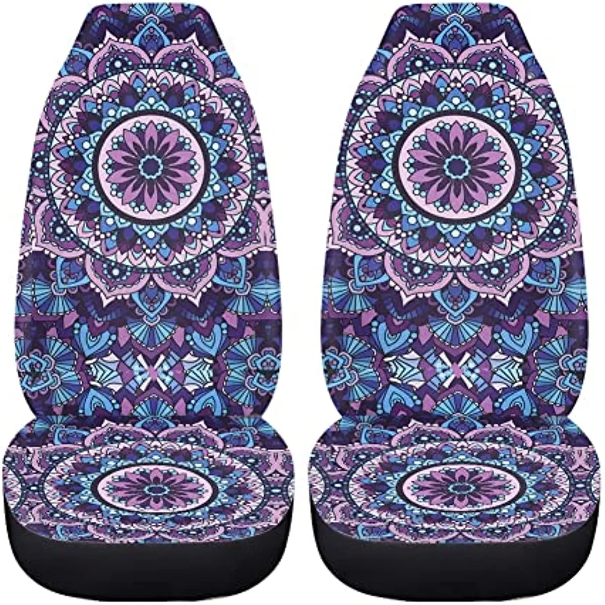 

Универсальные чехлы для автомобильных сидений, 2 шт., защитное седло для переднего сиденья, в богемном стиле, с принтом мандалы