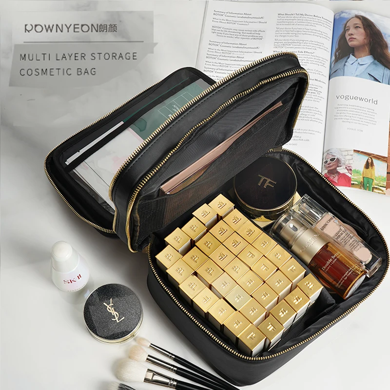 Роскошная косметичка Rownyeon профессиональная дорожный органайзер чехол косметика