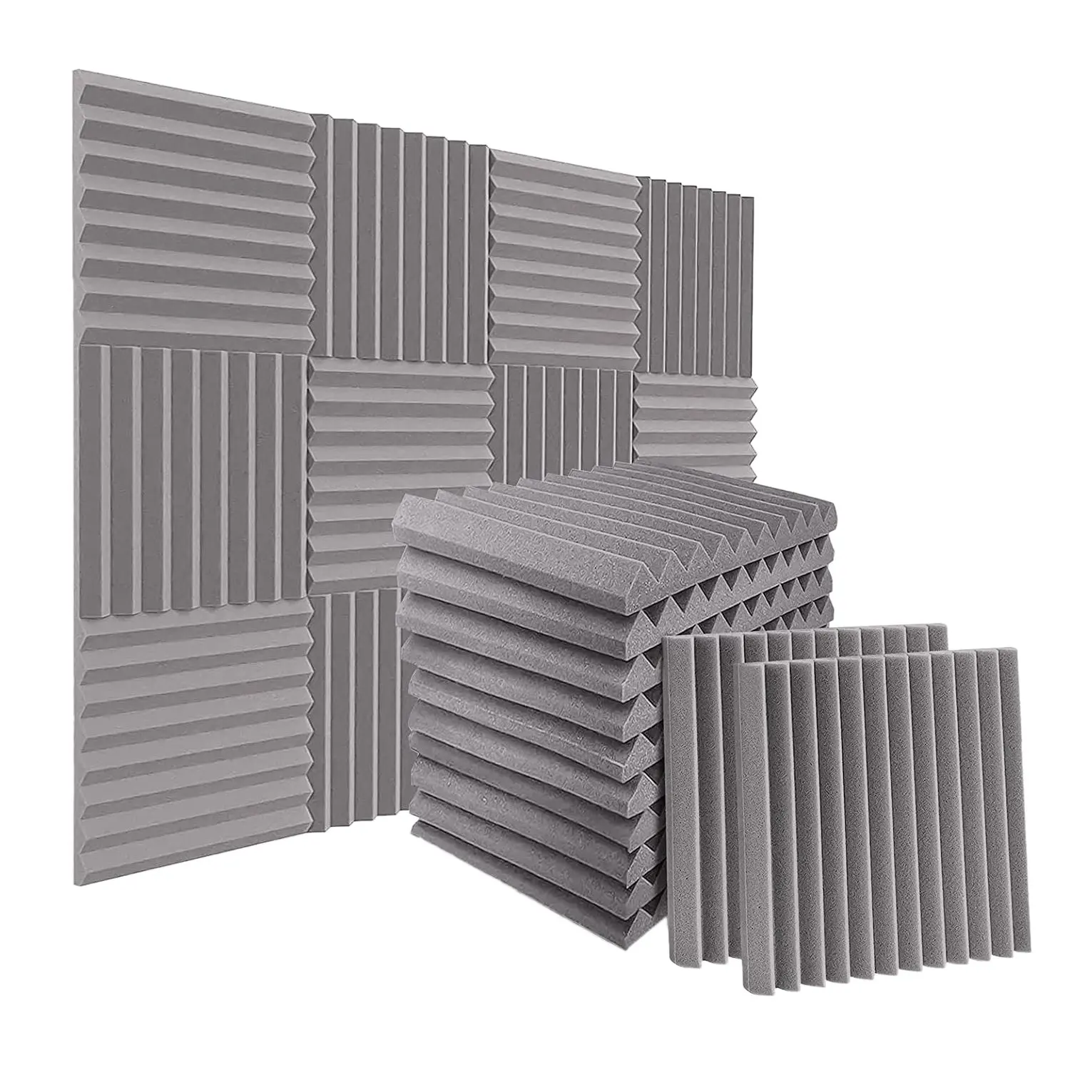 

24Pack 1 Inch X 12 Inch X12 Inch Soundproof Foam Panels Sound Absorbing Insulation for Recording Studio, Gaming Room