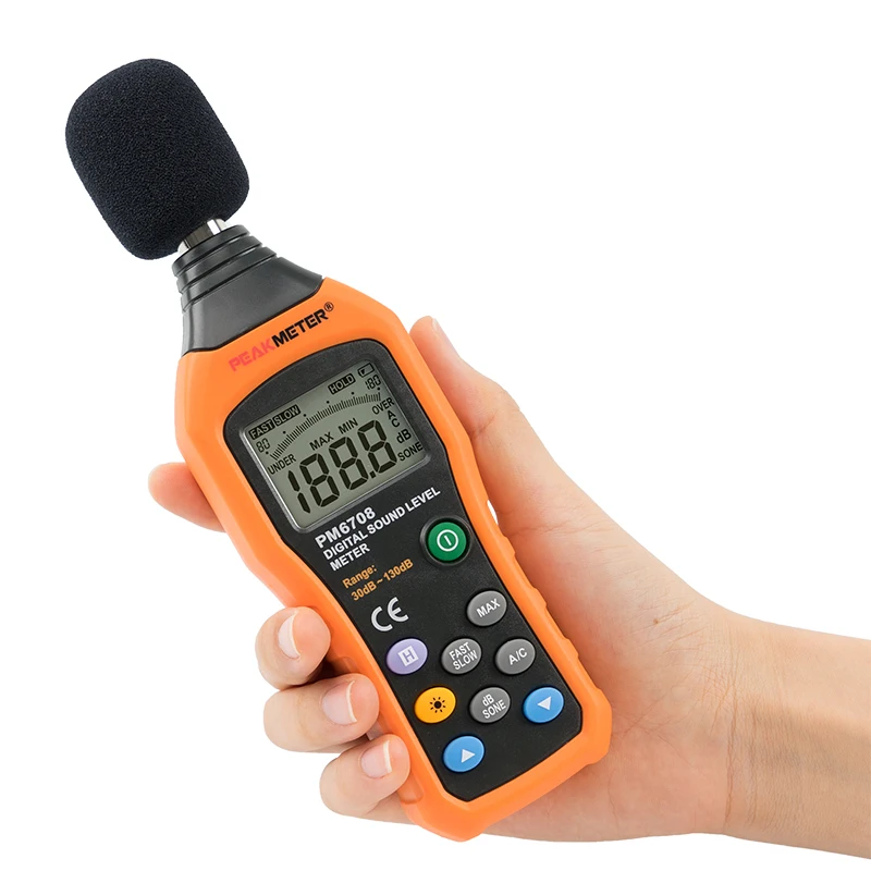 

PM6708 Digital Sound level meter 30 to 130dB Noise tester Noisemeter Meter