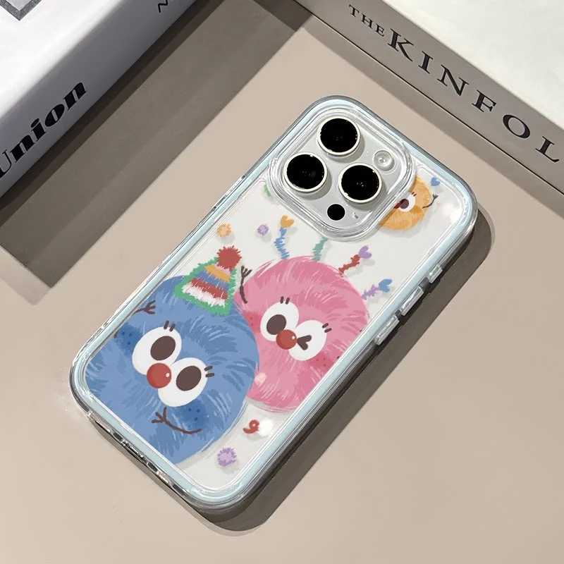 Мягкий прозрачный чехол для телефона Samsung Galaxy S26 Ultra S25 S23 FE S24 S22 Plus A57 A37 A55 A54 A36 A35 A16, цвет сине-розовый, с дизайном «угольный шар» (art.: 3920d98c95041) - 3920d98c95041