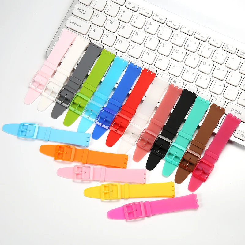 

Ремешок силиконовый сменный ультратонкий для часов Swatch SFK360 361 397 16 мм