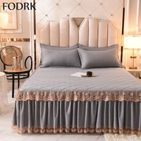 3pcs cotton sheets for bed thick warm elastic fitted linens queen mattress pad bedspread 2 seater bedsheet set bedding and cover