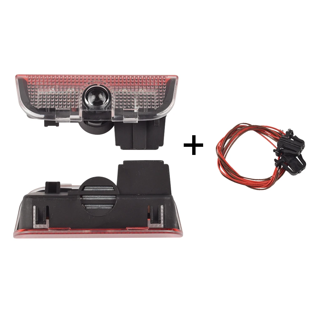 

2Pcs LED Car Door Welcome Light Courtesy Lamp For VW Volkswagen Golf Passat CC T-ROC Touran Scirocco Tiguan Jetta Sharan R Rline