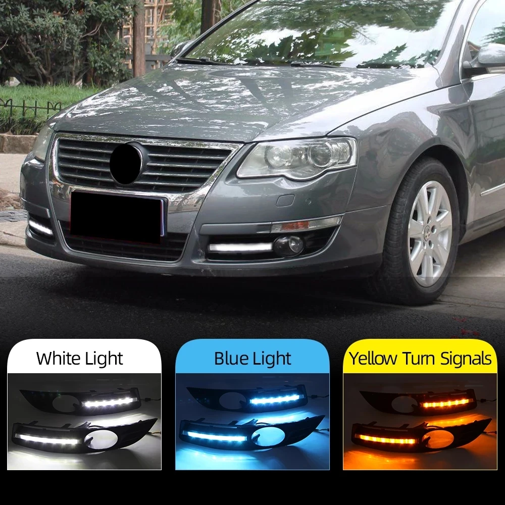 

OKEEN 2 шт. Светодиодный дневной ходовой светильник для Volkswagen VW Passat B6 2005 2006 2007 2008 2009 2010 2011 Автомобильная сигнальная лампа для вождения