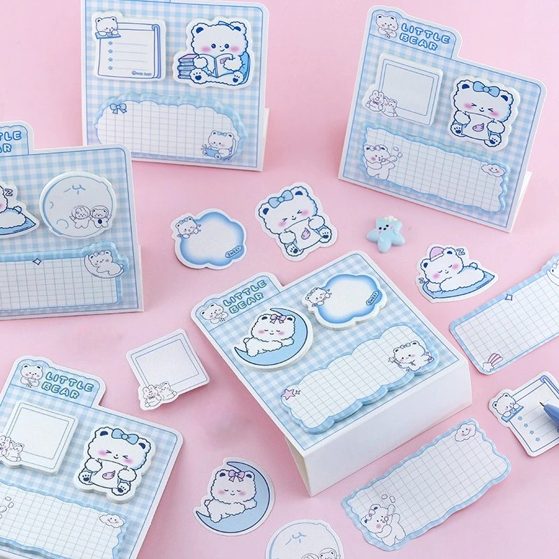 Фото 60 листов Bear Treasure Post Note Become Sweet Soft Cute Bear Face Super Healing Notes Маркировка Обучение Подарок Липкий блокнот для заметок №2
