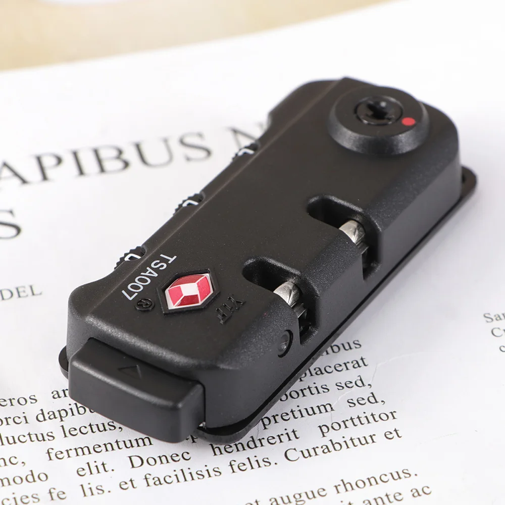 

Customs Lock TSA007 Authentication Password Lock Fixed Safety Lock Zipper Bags Luggage Lock Buckle Luggage Anti-Theft Code Lock