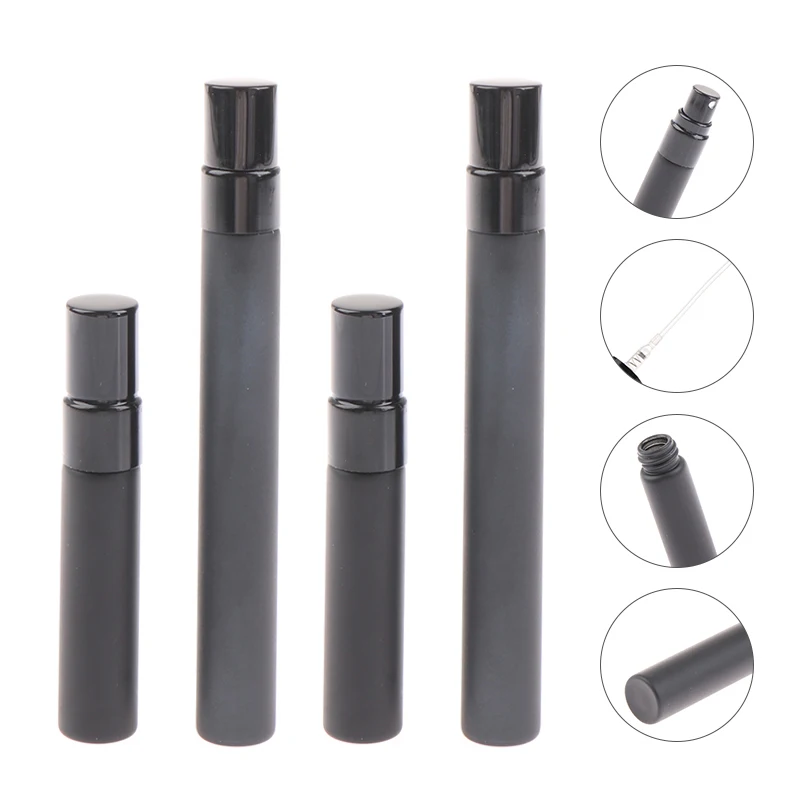 

5ML/10ML Portable Matte Glass Refillable Perfume Bottle With Aluminum Atomizer Empty Cosmetic Case DIY Perfume Bottle Matte
