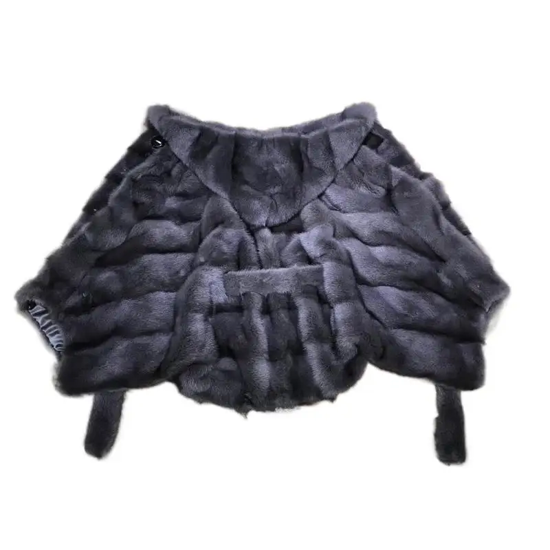 Real Natural Mink Fur Coats Women Thicken Hooded Slim Belt Overcoats Ladies Winter Cold-Resistant Warm Temperament Outer Garment