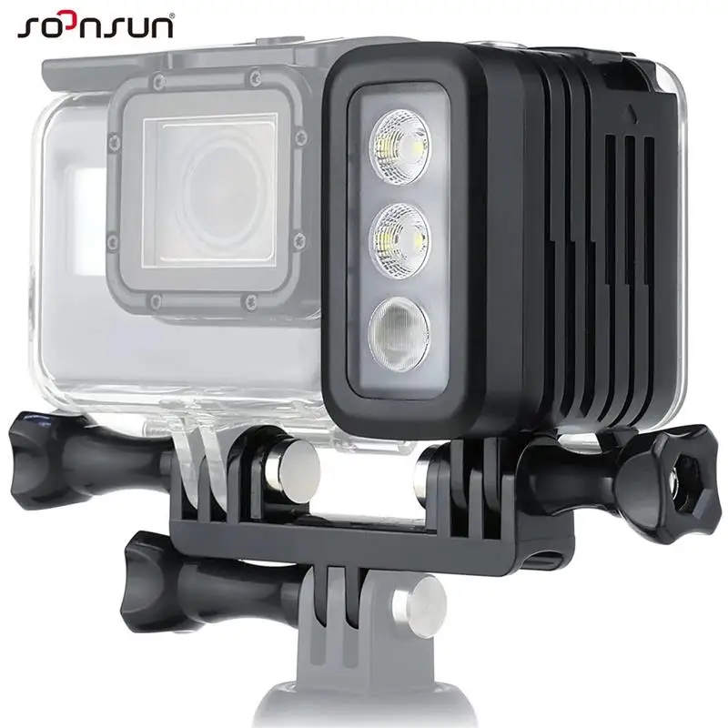 Светодиодная лампа для GoPro Hero 11 10 9 8 7 6 5 4 SJCAM DJI OSMO Action Camera IPx7