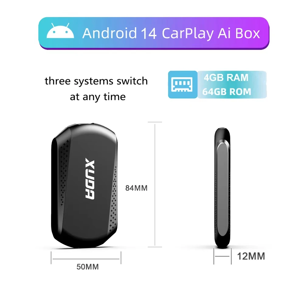

2 + 32G Ai Box Android 13, беспроводная Android Auto и CarPlay, умная ТВ-приставка, поддержка Youtube Netflix, автомобильные аксессуары, интеллектуальные системы