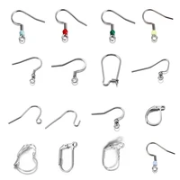 20 50pcs stainless steel french ear hook earrings clasps ear wire findings for diy earring jewelry making accessories supplies