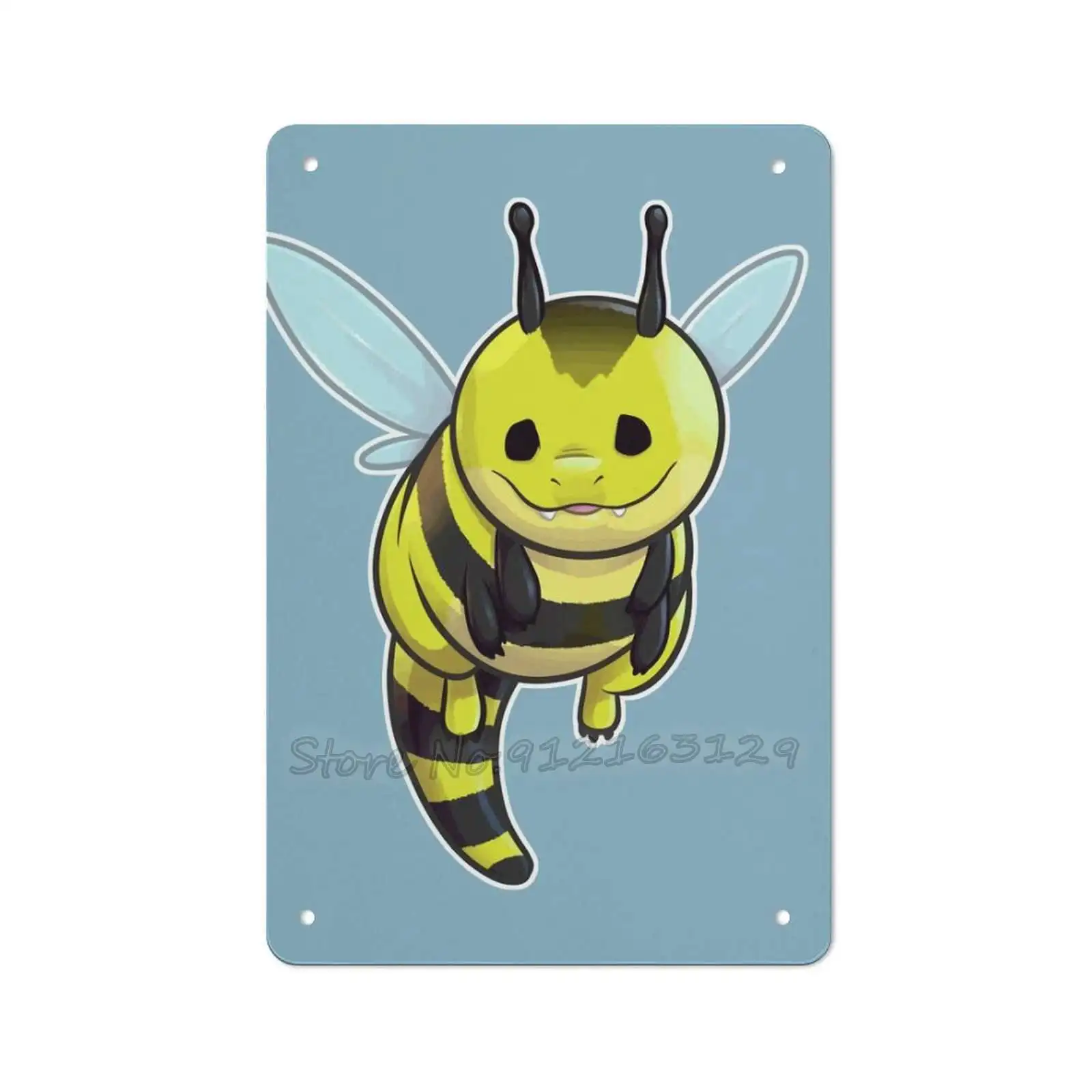 Металлический знак в виде пчелы и дракона декоративные металлические жестяные