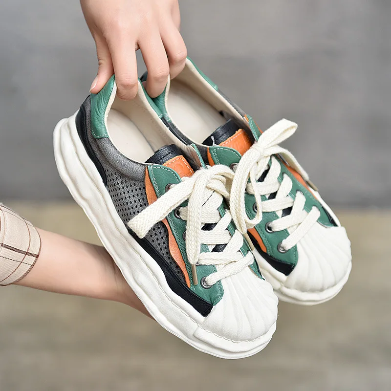 

Platform Mesh Breathable Sports Women Shoes 2022 Spring Summer New Flats Round Toe Running Sandals Lady Casual Sneakers Women