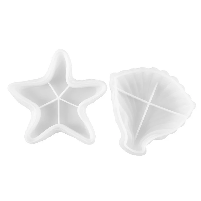 

Diy Crystal Epoxy Mold Leaf Starfish Dish Fruit Accessories Storage Box Silicone