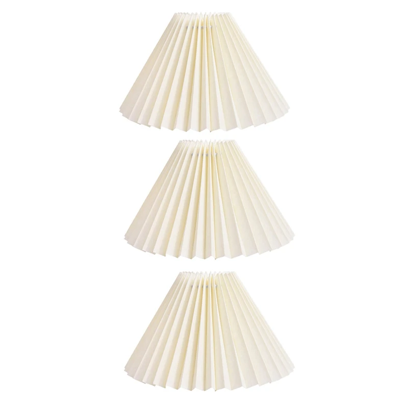 

3X Pleats Lampshade Table Lamp Standing Lamps Japanese Style Pleated Lampshade Creative Desk Lamp Shade Bedroom Lamps -B