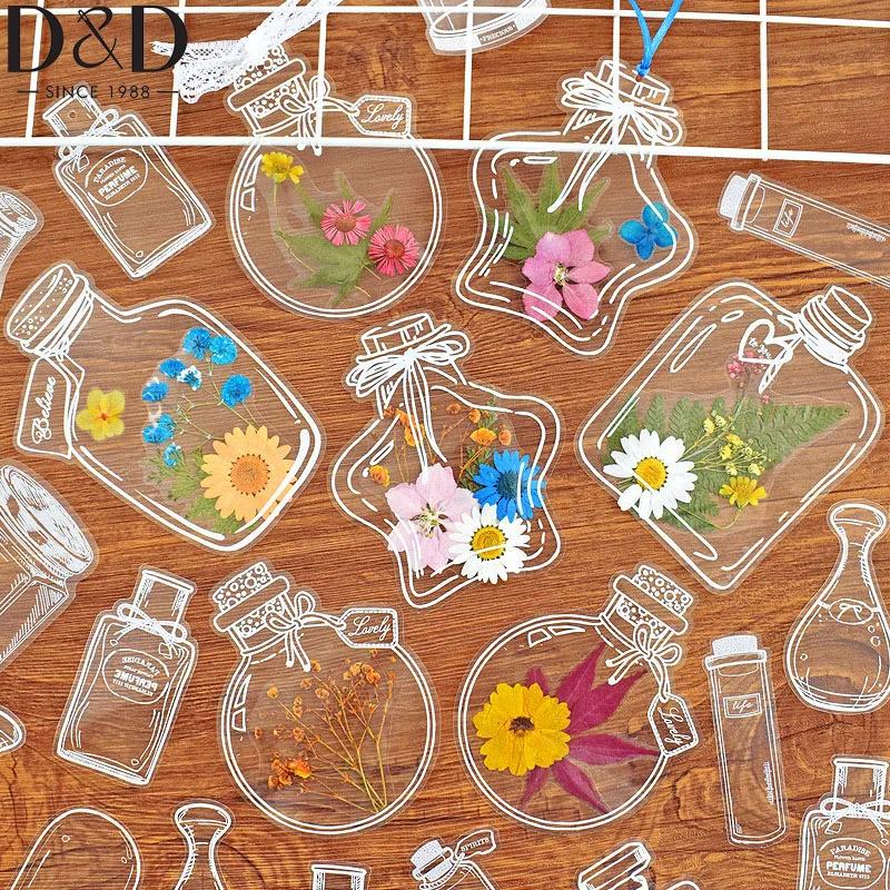 

D&D 20pcs DIY Transparent Dried Flower Bookmarks with Tweezers Flower Bookmark Maker Clear Pressed Flower Bookmark DIY Bookmarks