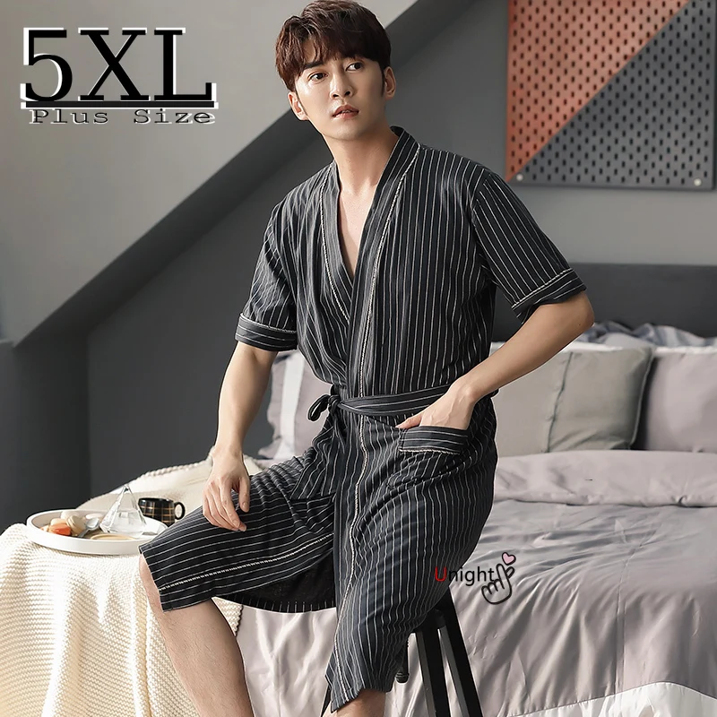 

Mens Satin Silk 5XL Robe Night Gown Bathrobe Summer Man Pajamas Robes Sleepwear Oversized Kimono Home Clothes Pyjamas PJS